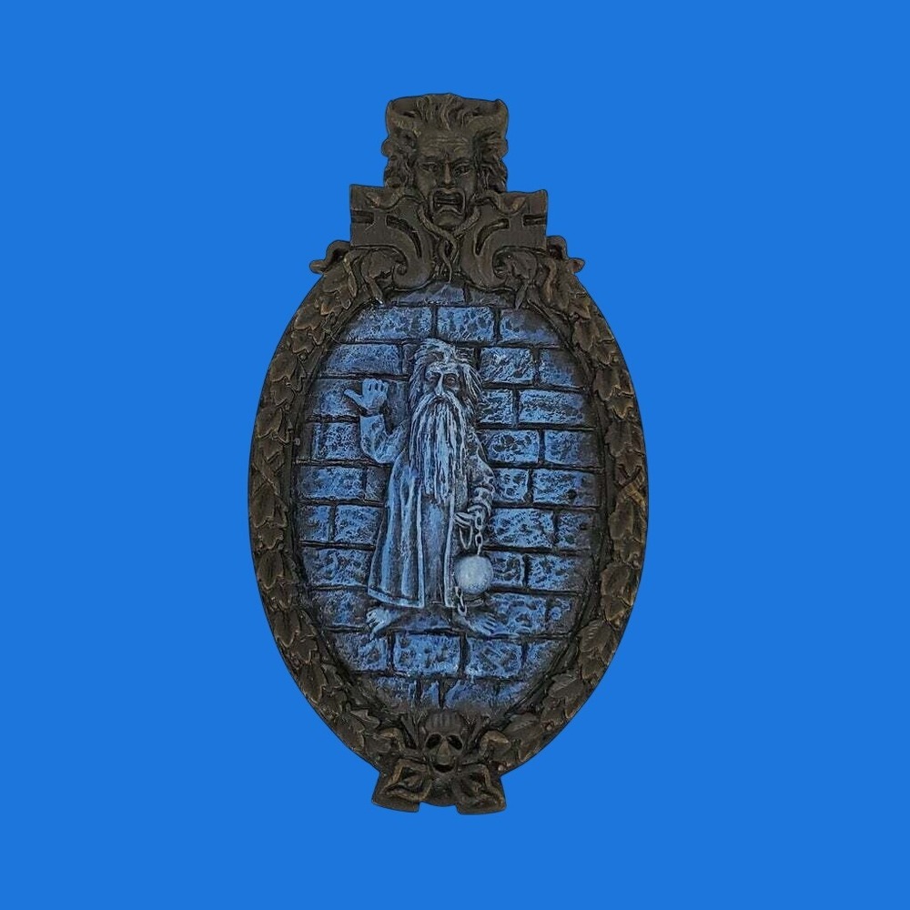 Disney Haunted Mansion PokitPal Hitchhiking Ghost Phineas Trinket Box Bronze
